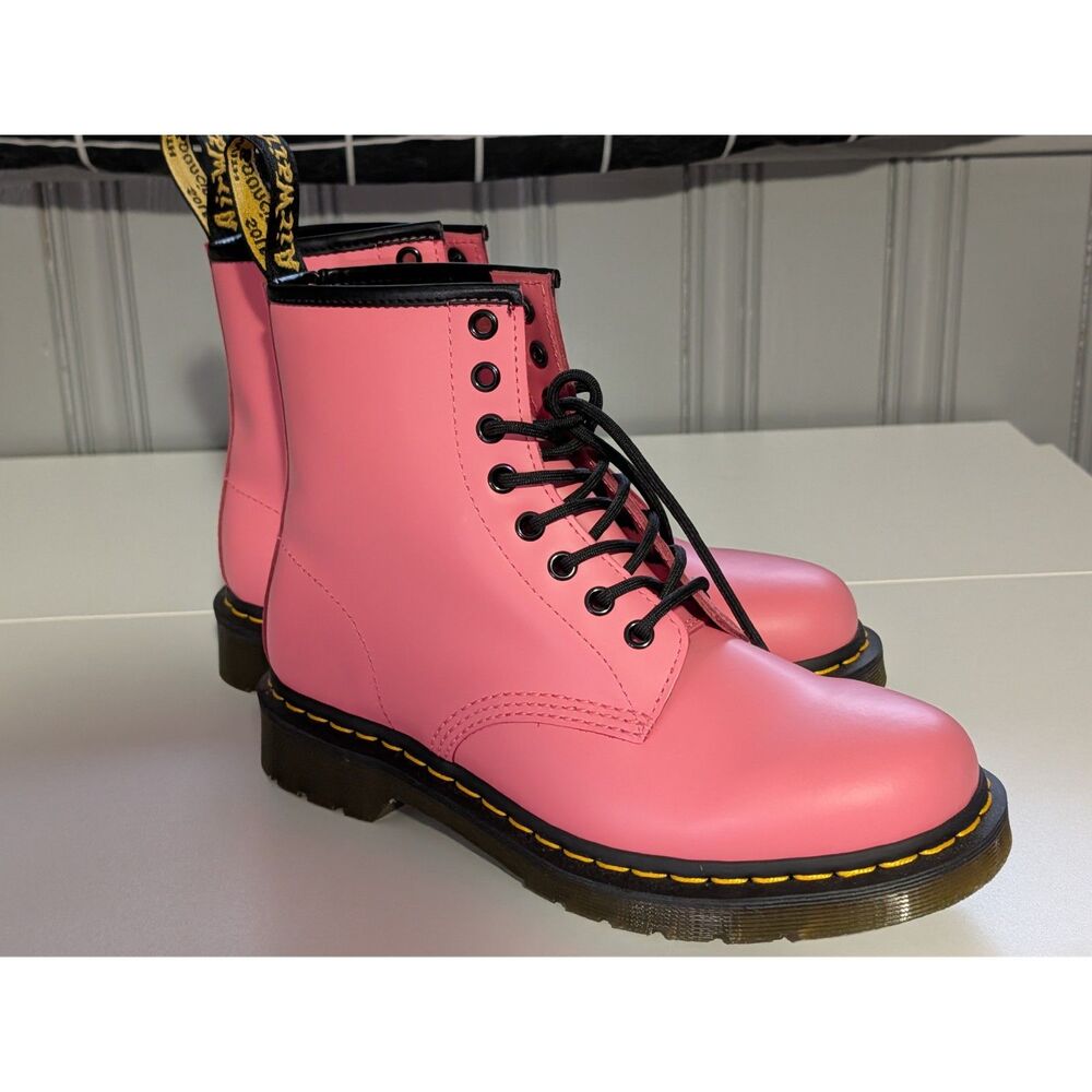 Dr. Martens 1460 Smooth Leather Lace Up Boots Acid Pink
